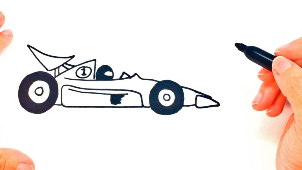  ➤ Cómo dibujar un carro de carreras fácil ✔️